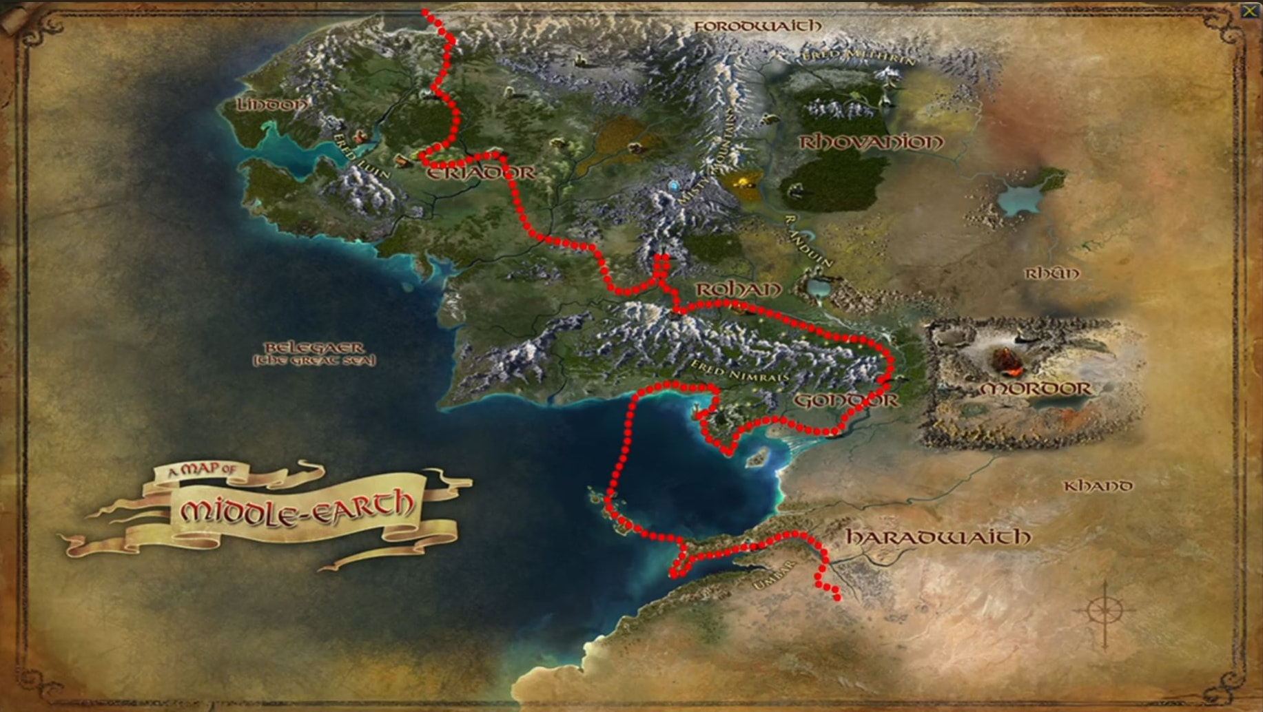 Lord of the Rings Online jest piękny. Gracz przeszedł cały świat gry na piechotę