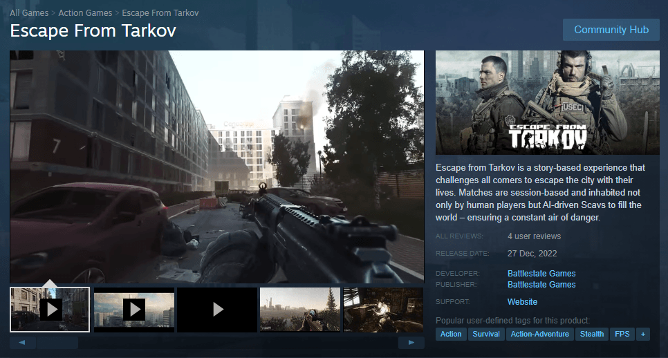 Dziesiątki oszukanych osób. Na Steamie sprzedawano fałszywego Escape From Tarkov