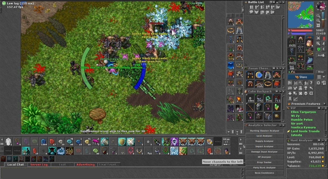 Tibia odblokowała nowe światy dla darmowych graczy
