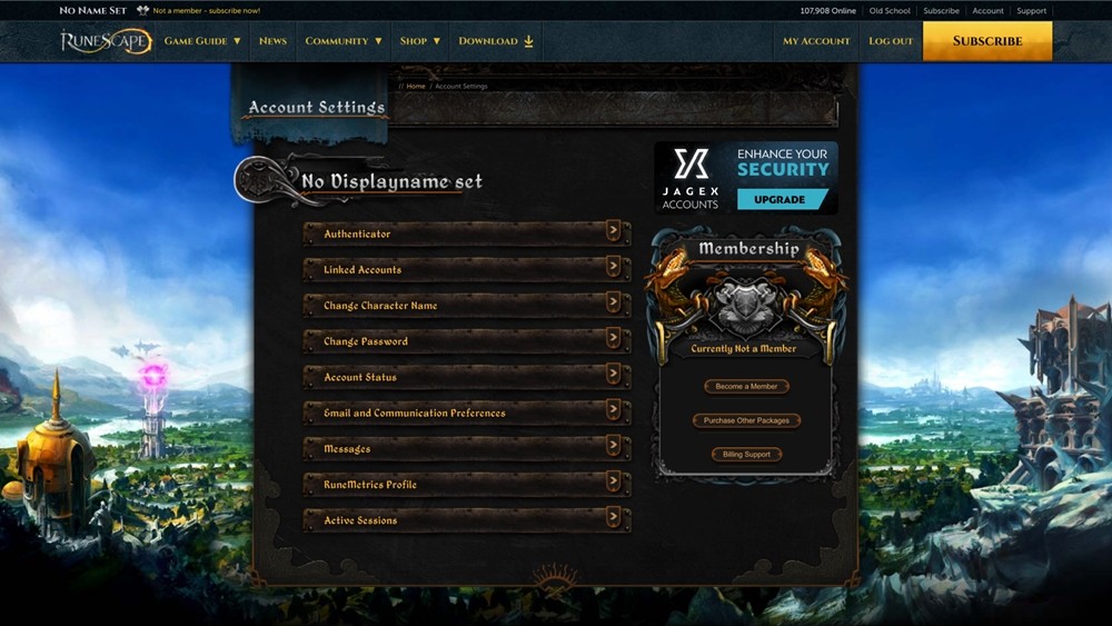 RuneScape wprowadza nowy system kont