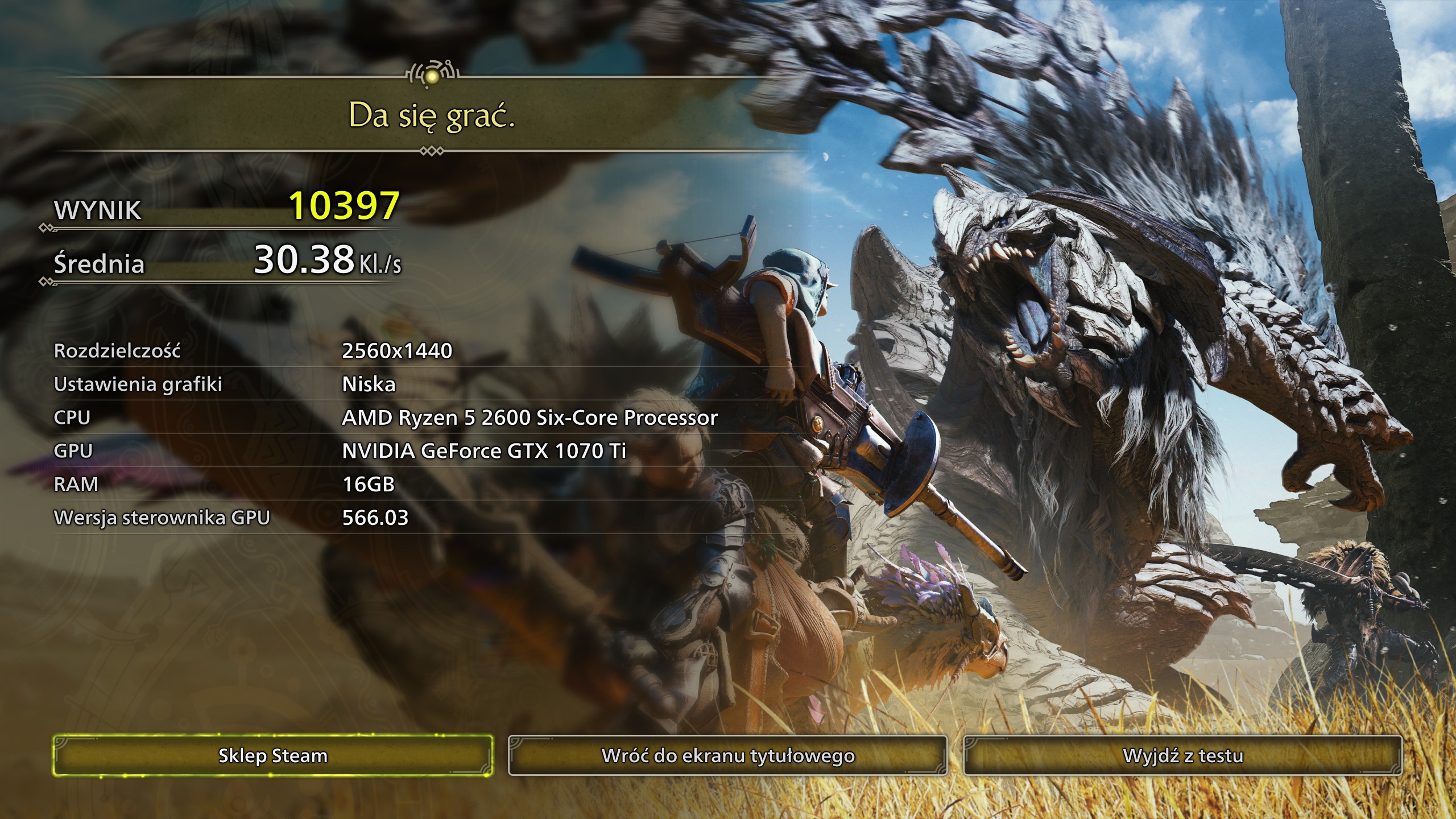 Pójdzie Wam Monster Hunter: Wilds? Benchmark gry to zaledwie 25 GB pobierania!