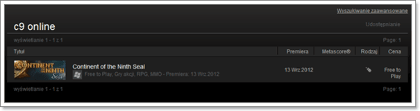W C9 Online można już grać na STEAM
