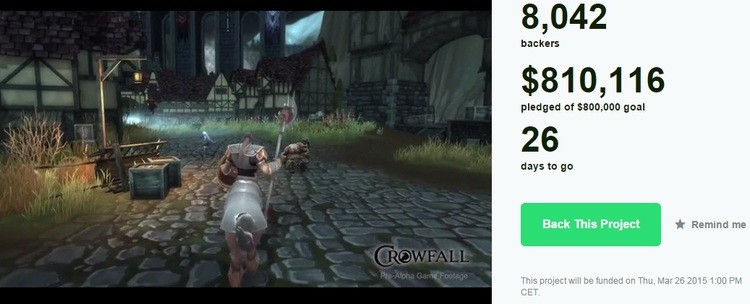 Budowanie hype'u się opłaciło. Crowfall zaledwie w 3 dni uzbierał wymagane $800,000 