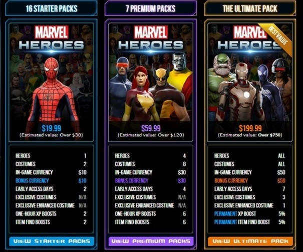 Za 620 zł wejdziecie do Marvel Heroes 7 dni przed premierą...