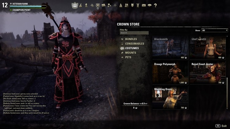 Tak będzie wyglądał Item Shop w Elder Scrolls Online. Bez obaw, nie ma w nim Pay2Win