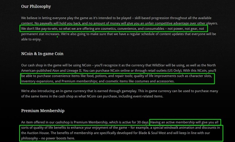 Nasz Blade & Soul nie będzie ani trochę Pay2Win. W Item Shopie żadnego gear'u, broni i boosterów do statystyk