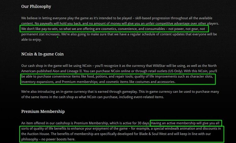 Nasz Blade & Soul nie będzie ani trochę Pay2Win. W Item Shopie żadnego gear'u, broni i boosterów do statystyk