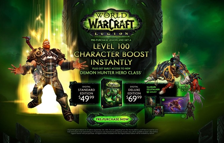 No i mamy kolejny wyciek. Cena, przybliżona data premiery i bonusy WoW: Legion