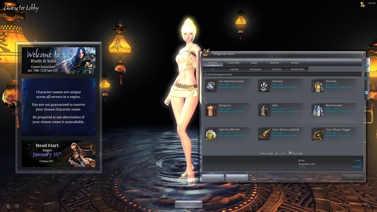 Żadnego Pay2Win. Oto wgląd w oficjalną zawartość Item Shop'u Blade & Soul