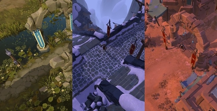Tak wyglądają nowe miasta w Albion Online: miasto górskie, miasto leśne, miasto na stepach itd. 