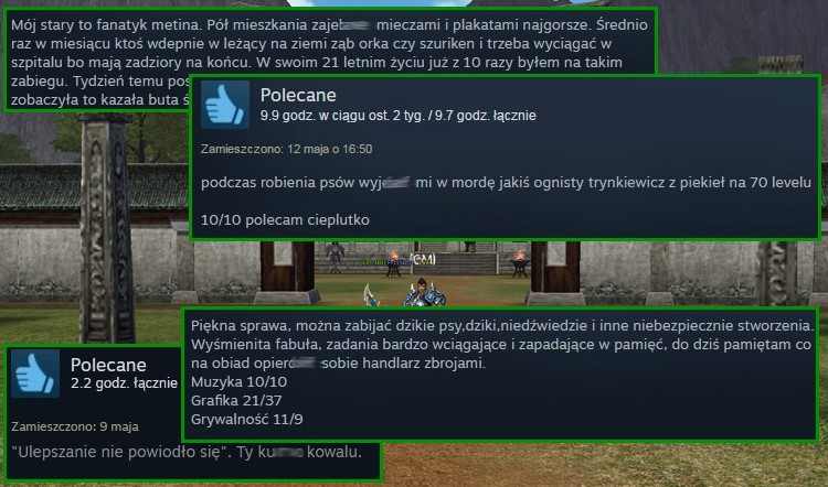 Uśmiejecie się, czytając steamowe recenzje Metina2