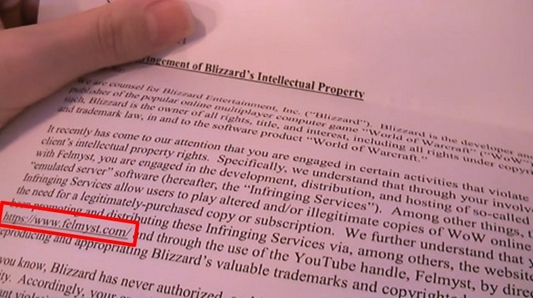 Prywatny serwer WoW-a zamknięty po kilku godzinach od swojego otwarcia. Twórca "pirata" otrzymał list od Blizzarda...