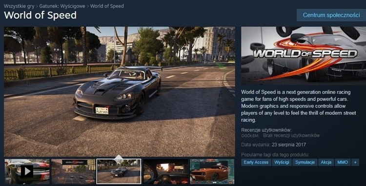 Pierwszy fail World of Speed. Gra w ogóle nie wystartowała