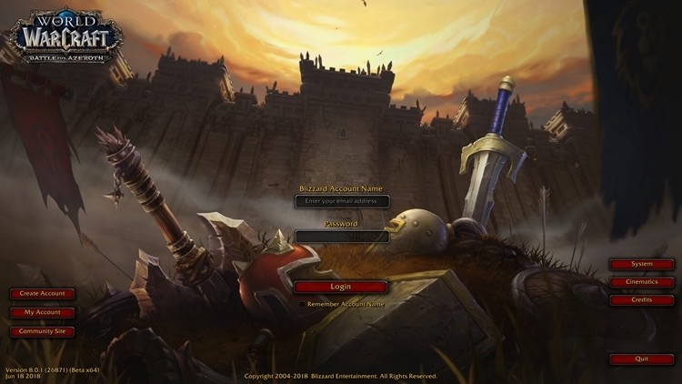 To chyba najlepszy login screen w historii World of Warcraft
