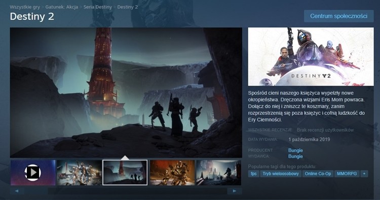 Możemy już ściągać (darmowego) Destiny 2 na Steamie