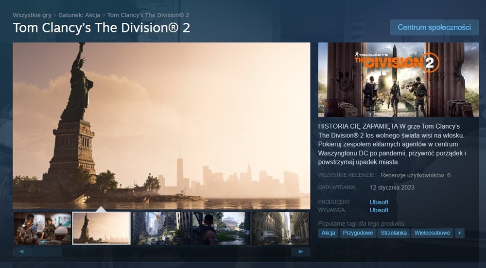 The Division 2 wystartował na Steamie i kosztuje tylko 30 zł