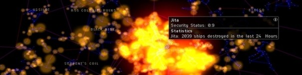 Screeny i wyniki operacji "Burn Jita" w EVE Online, gdzie zaatakowano największy Solar System w grze, niszcząc ekonomię