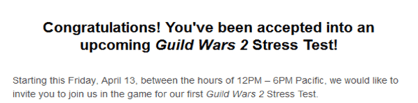 Jutro w godzinach wieczornych startuje... pierwszy Stress Test Guild Wars 2!