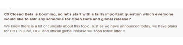 C9 Online - Closed Beta w czerwcu, Open Beta zaraz po niej - oficjalnie!