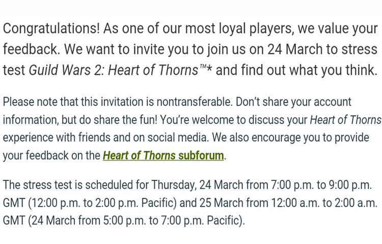 Wysłano zaproszenia do (Guild Wars 2) Heart of Thorns. Dostaliście swoje? 