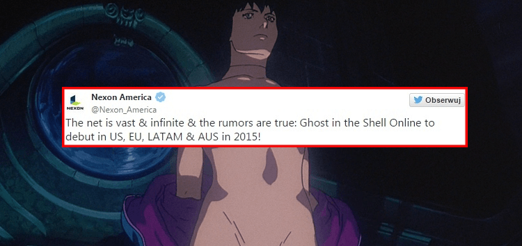 Jeszcze w tym roku zagramy w Ghost in the Shell Online!