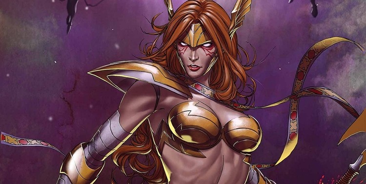 Andżela (w metalowym bikini) nową postacią w Marvel Heroes