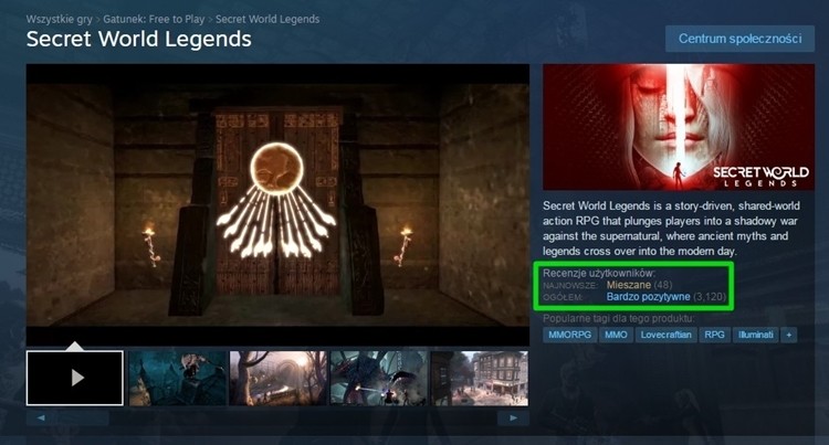 Secret World Legends jeszcze nie wystartował, a już ma 84% pozytywnych recenzji
