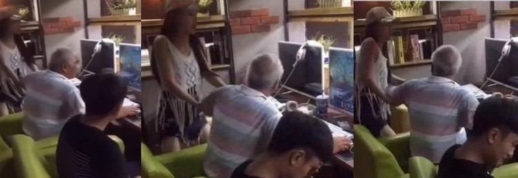 Wnuczka wpada do kafejki internetowej i odciąga swojego dziadka od League of Legends