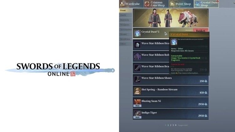 Swords of Legends Online to uczciwa gra B2P. Tak wygląda tutejszy Item Shop!